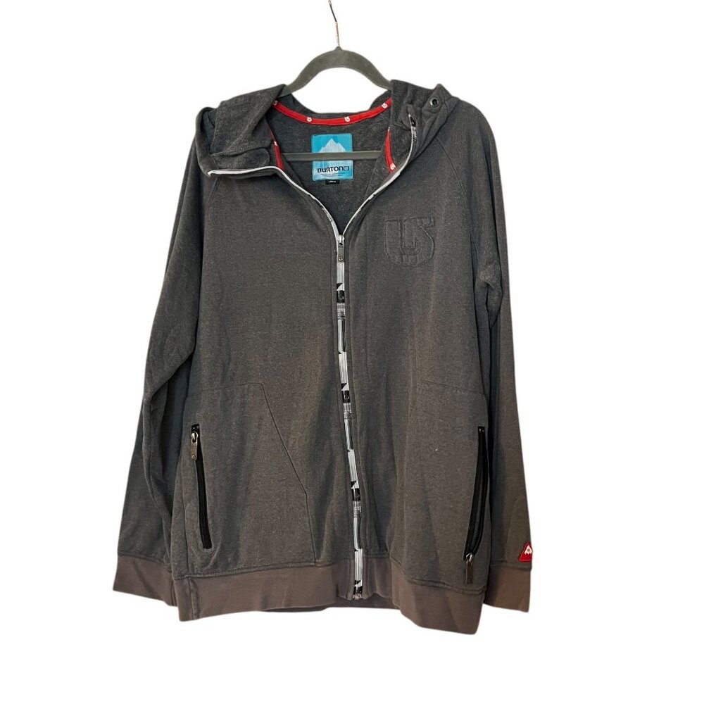 Burton Gray Mens Size Large Zip-Up Jacket Cotton